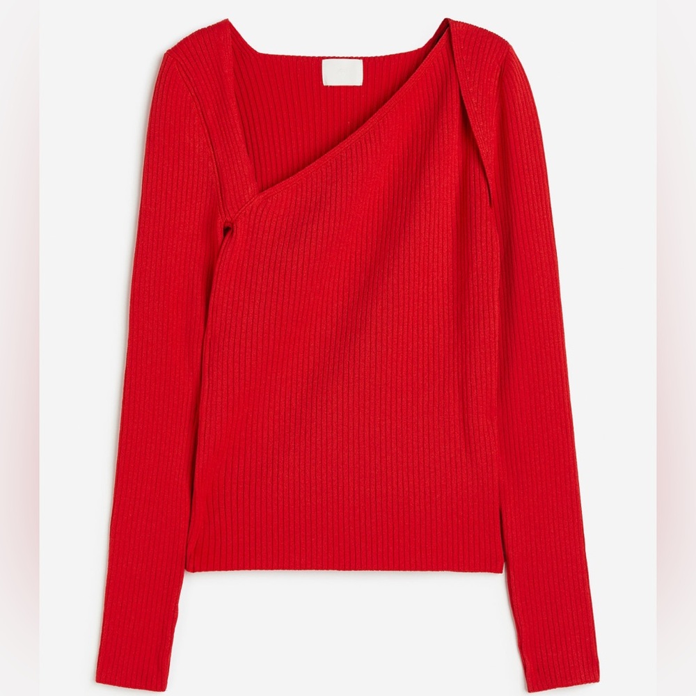 NWT - H&M SWEATER WITH ASYMMETRIC NECKLINE Size L